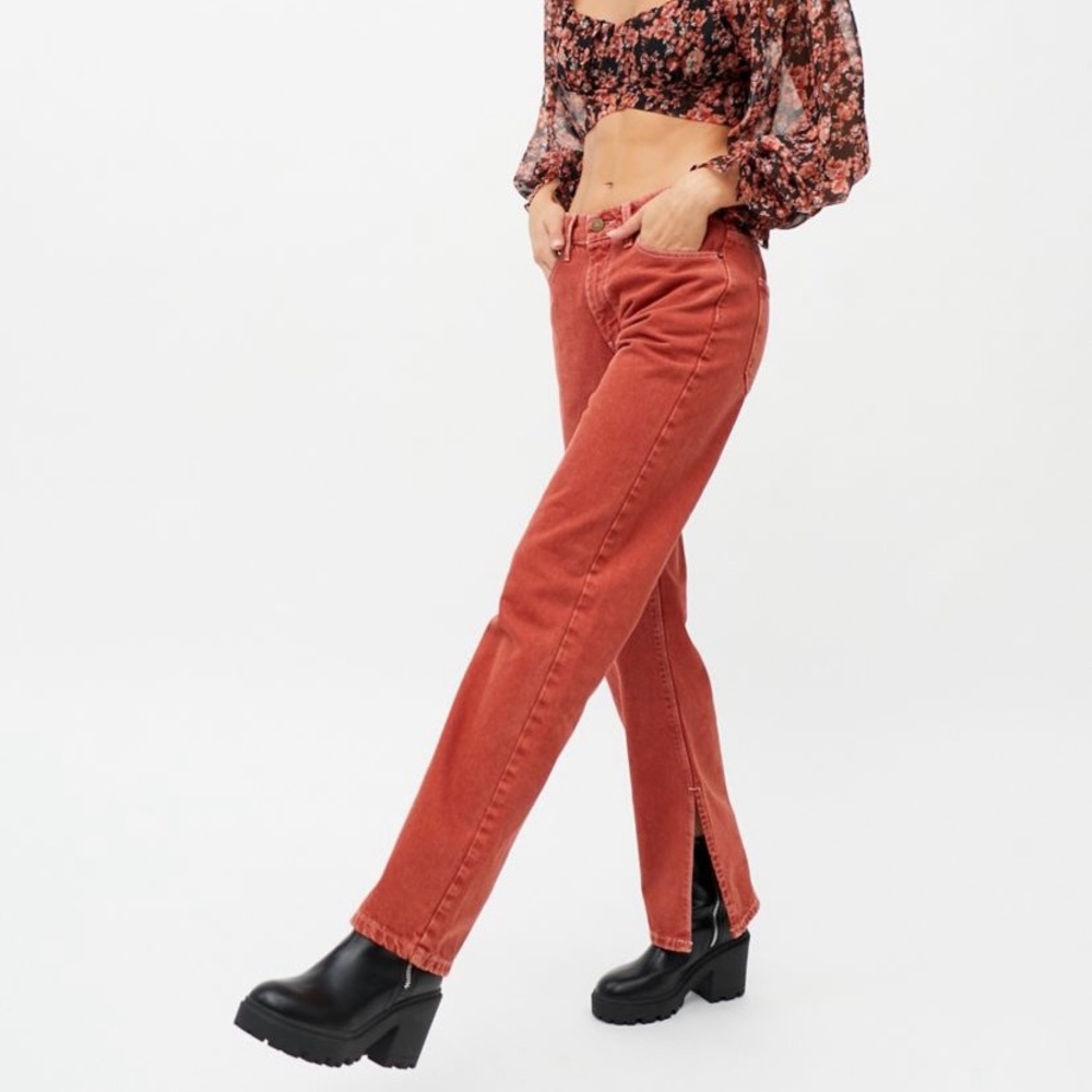 BDG Adalyn High-Waisted Cowboy Jean - Red Denim